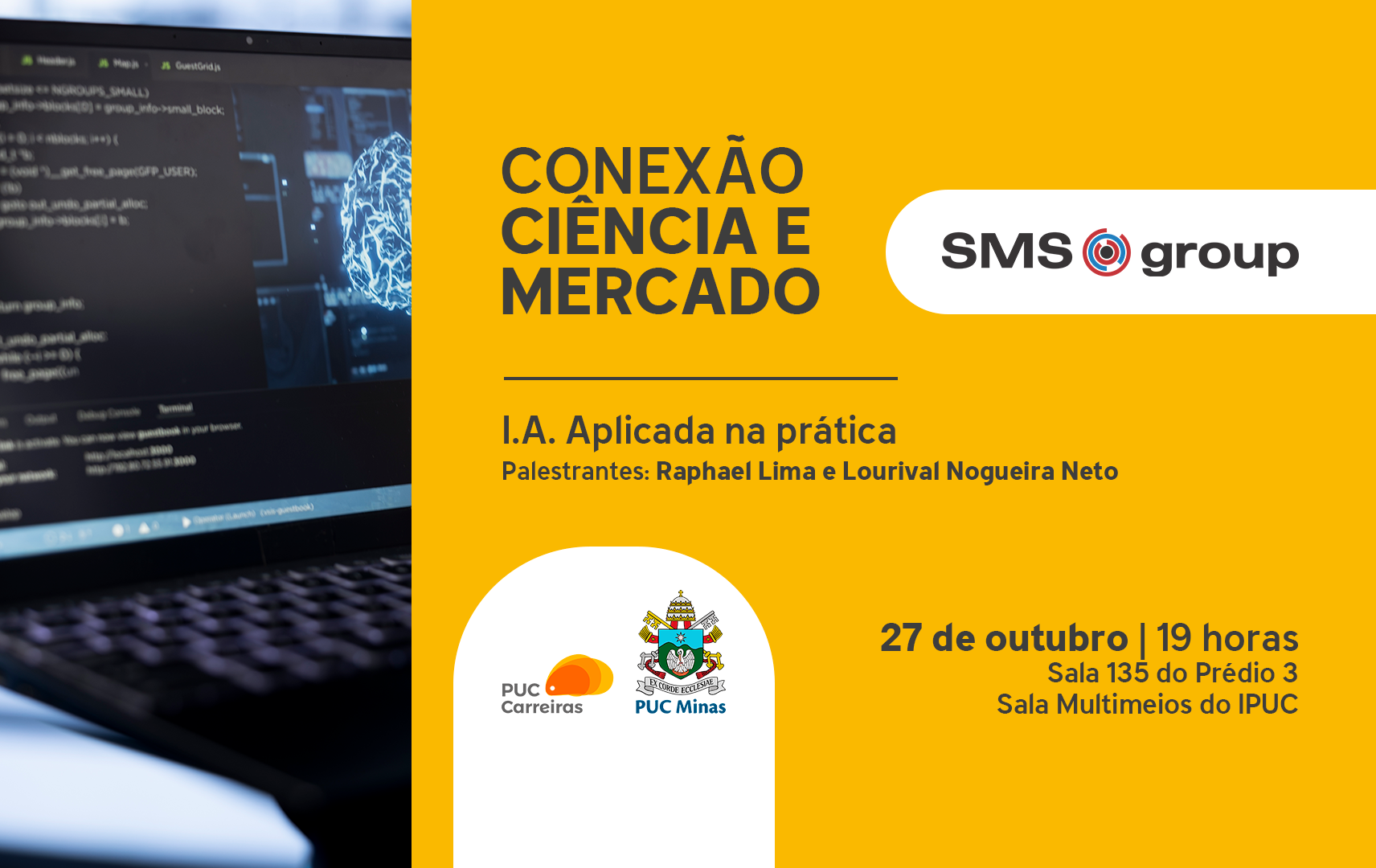 Arte do evento Conexão Ciência e Mercado