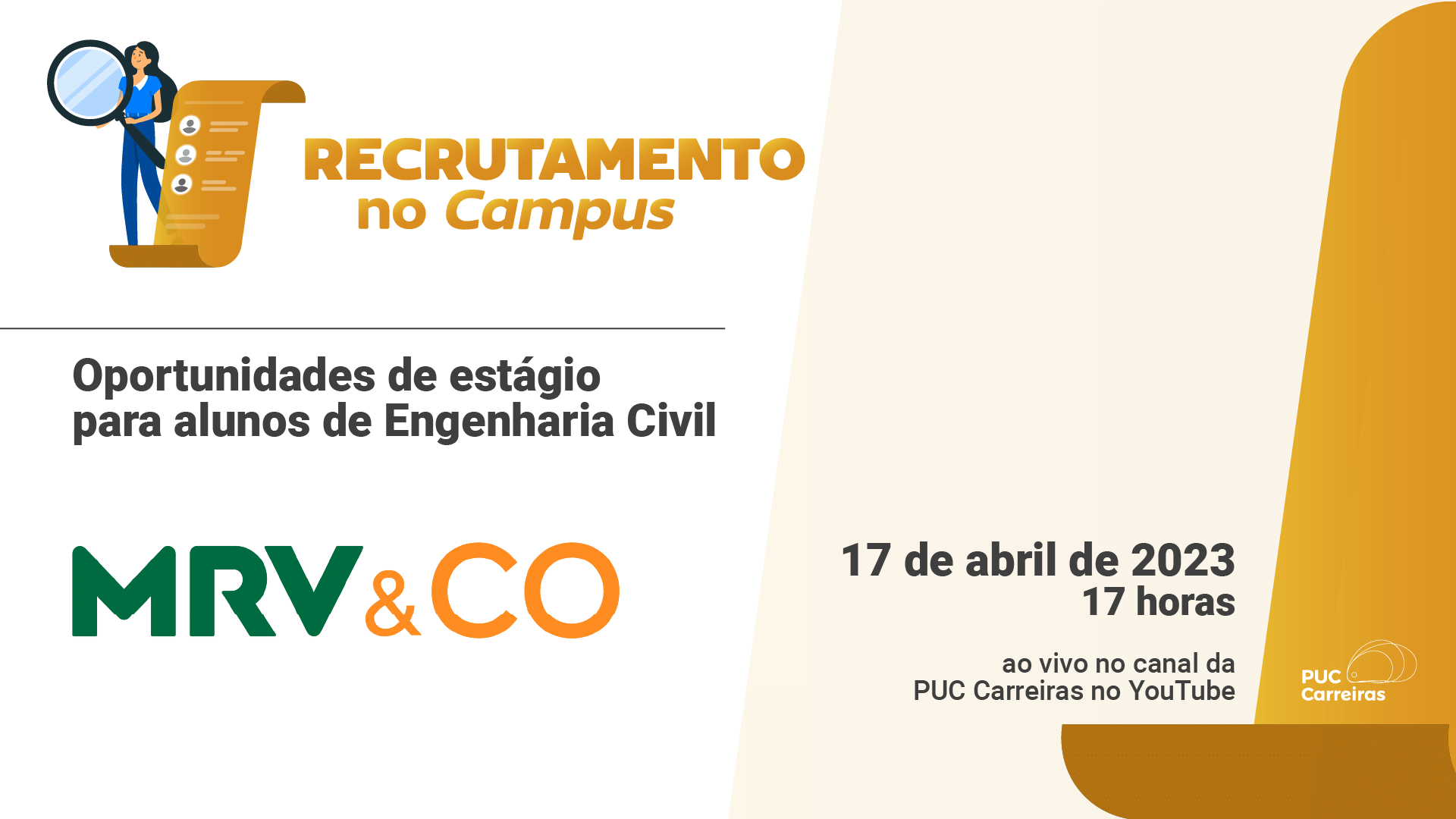 Alunos de Engenharia Civil: MRV&CO vai realizar ação de Recrutamento no Campus