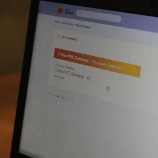 Trilha de Carreiras dentro da plataforma PUC Carreiras